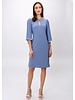 JOSEPH RIBKOFF Sheer 3/4 Sleeve Dress w/Crystal Trim