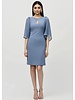 JOSEPH RIBKOFF Sheer 3/4 Sleeve Dress w/Crystal Trim