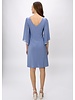 JOSEPH RIBKOFF Sheer 3/4 Sleeve Dress w/Crystal Trim