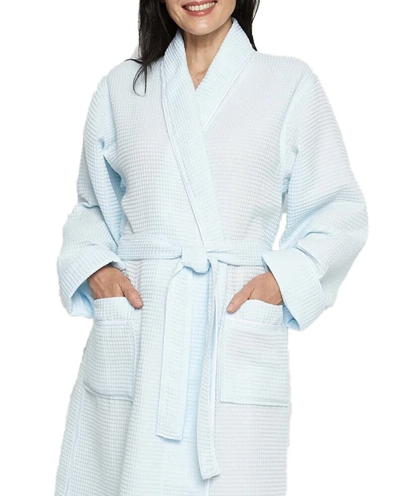 KAYANNA Waffle Weave Shawl Collar 50" Spa Robe
