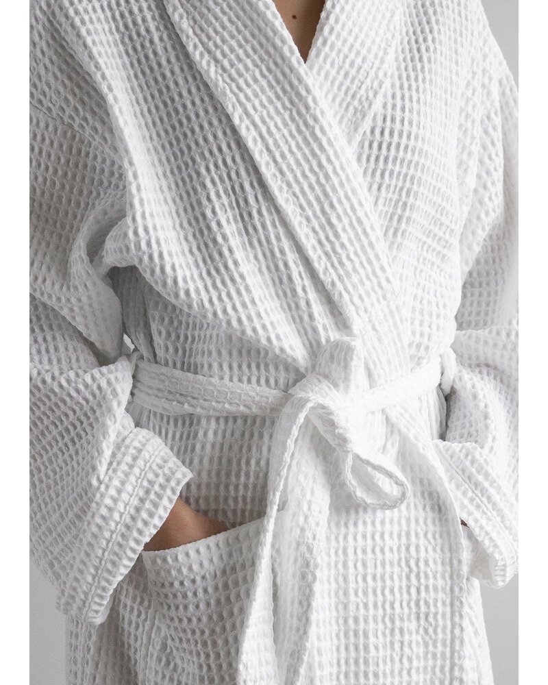 KAYANNA Waffle Weave Shawl Collar 50" Spa Robe
