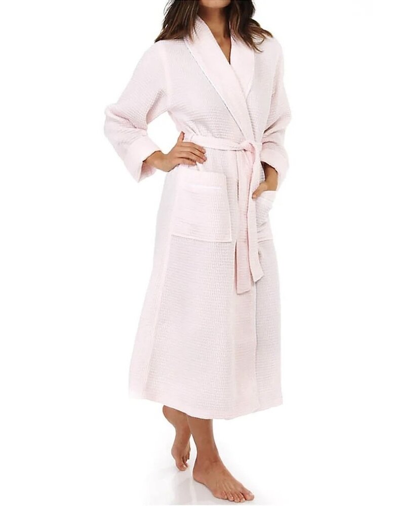 KAYANNA Waffle Weave Shawl Collar 50" Spa Robe