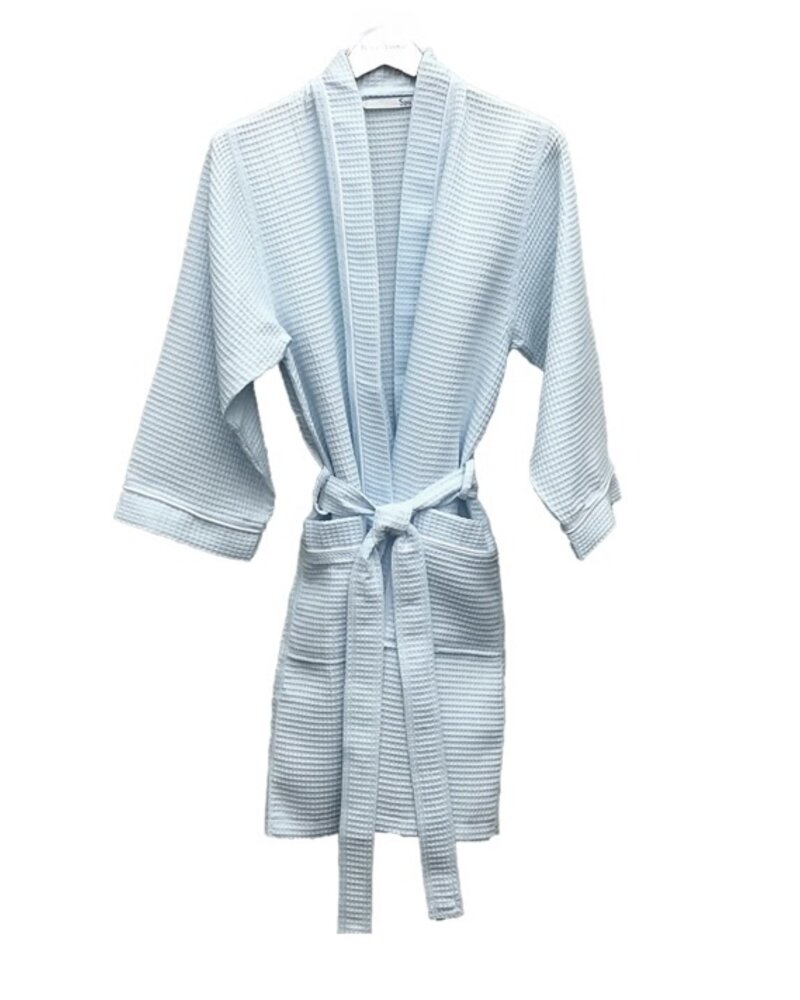 KAYANNA Waffle Weave Kimono 38" Spa Robe