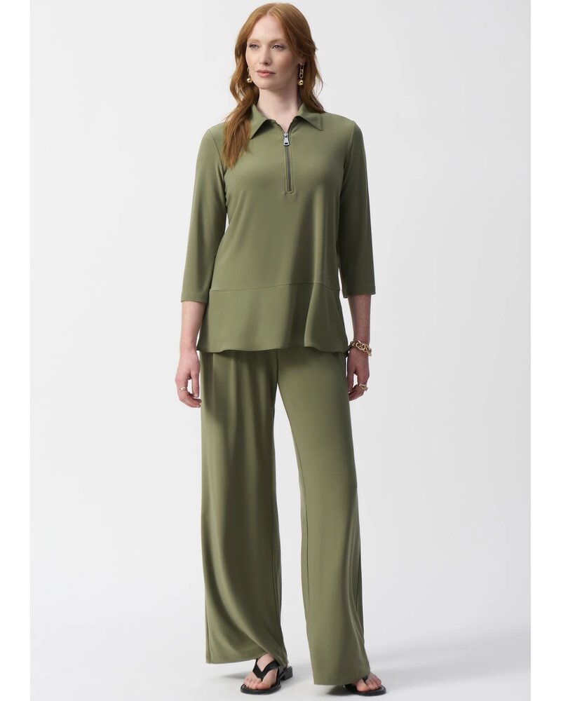 JOSEPH RIBKOFF Silky Knit And Georgette Straight Tunic