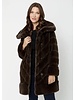 JOSEPH RIBKOFF Reversible Metallic/Faux Fur Coat