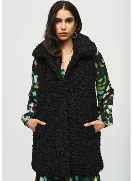 JOSEPH RIBKOFF Curly Fur Oversized Vest