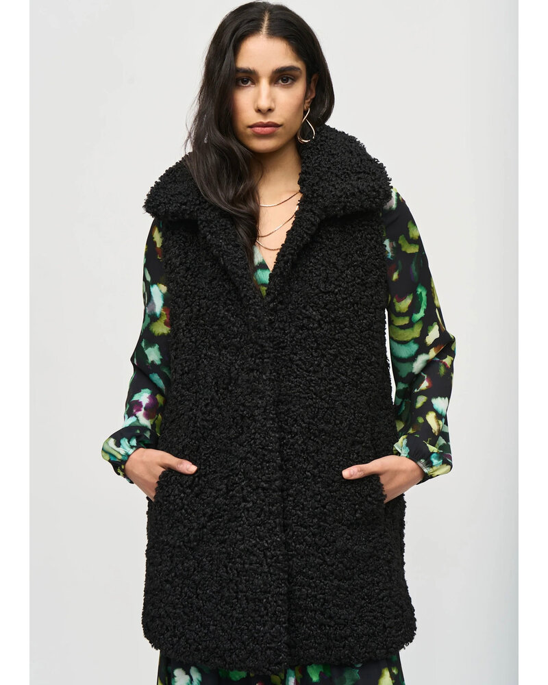 JOSEPH RIBKOFF Curly Fur Oversized Vest