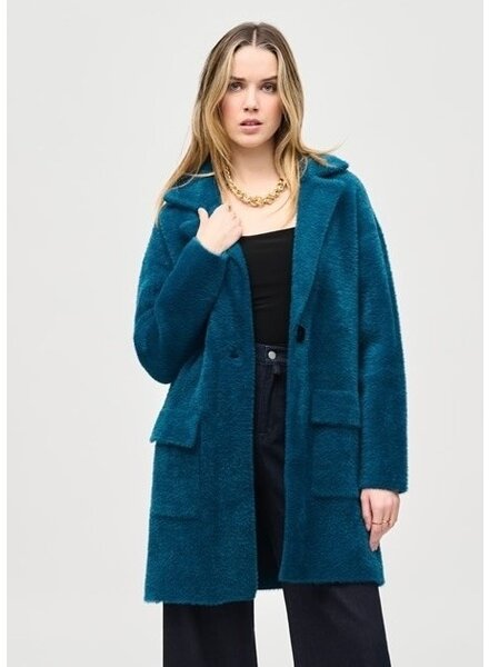 JOSEPH RIBKOFF Feather Yarn Soft Sweater Coat