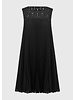 JOSEPH RIBKOFF Chiffon & Lace Sleeveless Pleated Dress