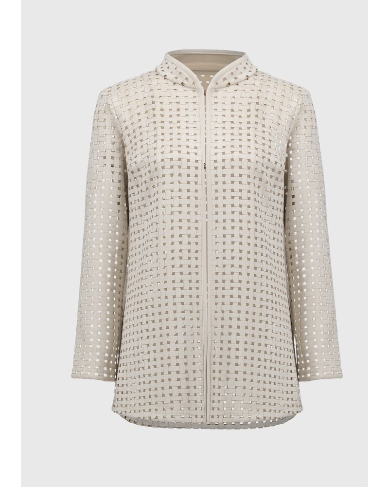 JOSEPH RIBKOFF Laser Cut Suede Jacket