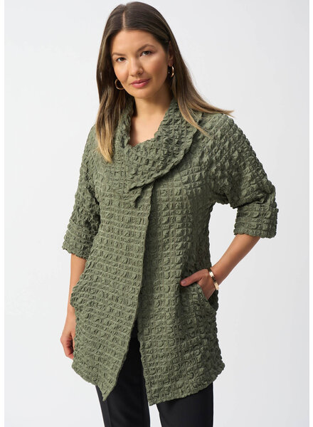 JOSEPH RIBKOFF Bubble Jacquard Trapeze Coat