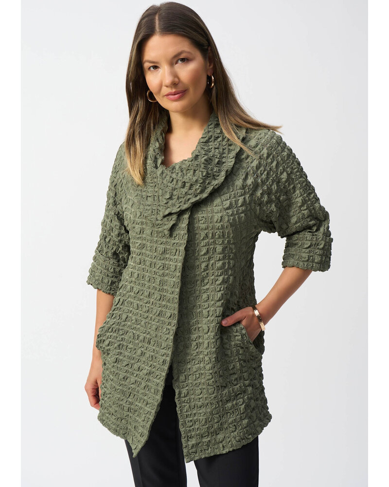 JOSEPH RIBKOFF Bubble Jacquard Trapeze Coat