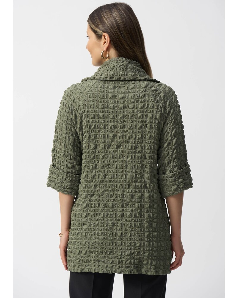 JOSEPH RIBKOFF Bubble Jacquard Trapeze Coat