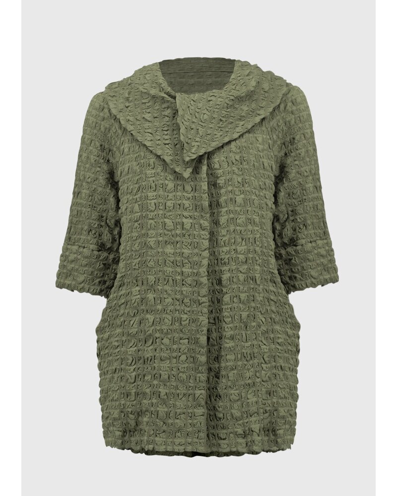 JOSEPH RIBKOFF Bubble Jacquard Trapeze Coat
