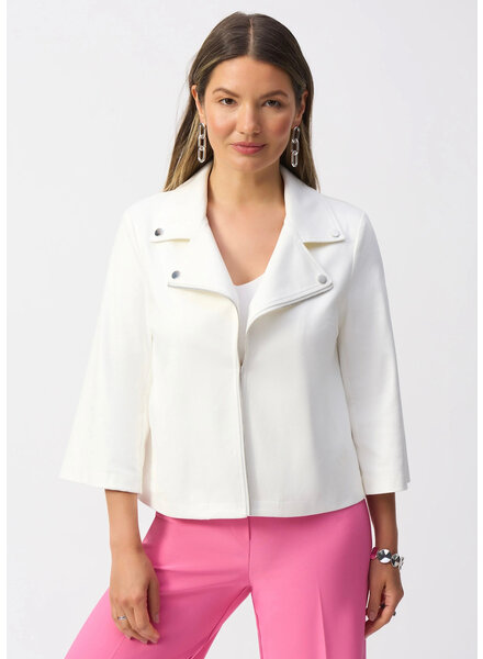 JOSEPH RIBKOFF Foiled Faux Suede Swing Jacket
