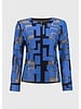 JOSEPH RIBKOFF Mesh & Leatherette Fitted Jacket