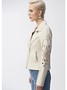 JOSEPH RIBKOFF Foiled Faux-Suede Moto Jacket