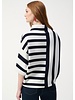 JOSEPH RIBKOFF Funnel Neck Print Sweater