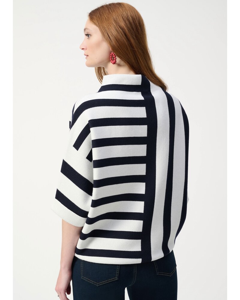 JOSEPH RIBKOFF Funnel Neck Print Sweater