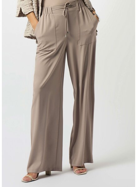 JOSEPH RIBKOFF Textured Woven Wide-Leg Pants