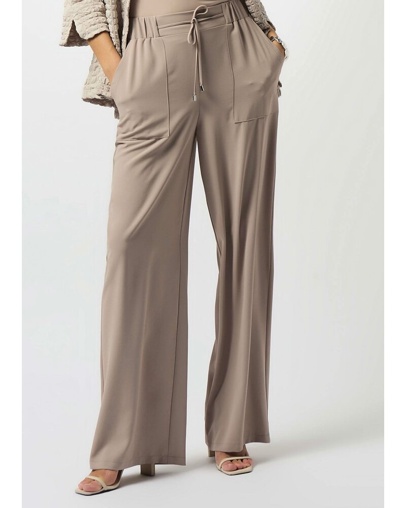 JOSEPH RIBKOFF Textured Woven Wide-Leg Pants