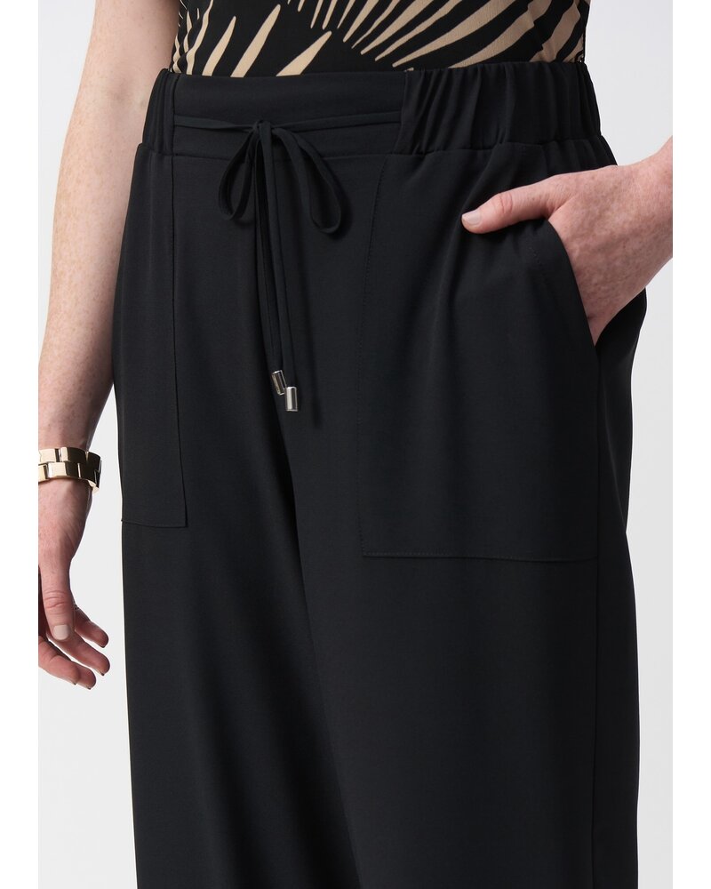 JOSEPH RIBKOFF Textured Woven Wide-Leg Pants