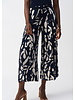 JOSEPH RIBKOFF Silky Knit Abstract Print Wide Leg Pants