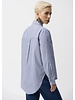 JOSEPH RIBKOFF Striped Cotton Blouse w/Pearls