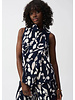JOSEPH RIBKOFF Silky Knit Abstract Print Sleeveless Top