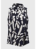 JOSEPH RIBKOFF Silky Knit Abstract Print Sleeveless Top