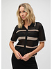 JOSEPH RIBKOFF Sweater Knit Open Stitch Stripe Cover Up