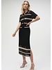JOSEPH RIBKOFF Sweater Knit Open Stitch Stripe Cover Up