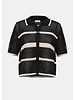JOSEPH RIBKOFF Sweater Knit Open Stitch Stripe Cover Up