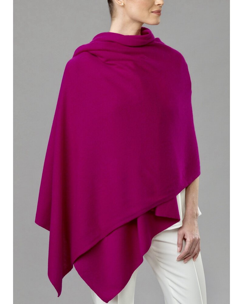 LEMONWOOD PEONY Cashmere Button Poncho
