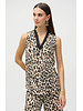 JOSEPH RIBKOFF Animal Print Woven Sleeveless Top