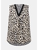 JOSEPH RIBKOFF Animal Print Woven Sleeveless Top