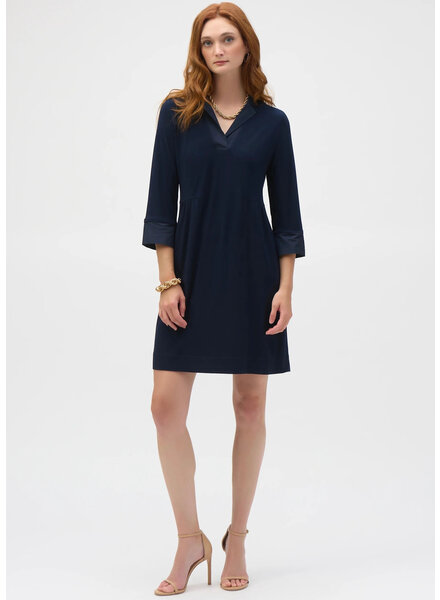 JOSEPH RIBKOFF Silky Knit And Memory Trapeze Dress