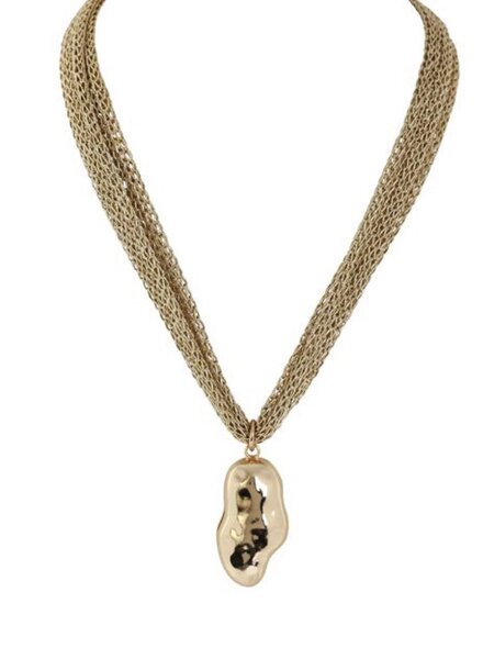 MERX Gold Metallic Mesh Choker 45cm