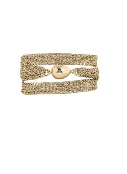MERX Gold Metallic Mesh Bracelet