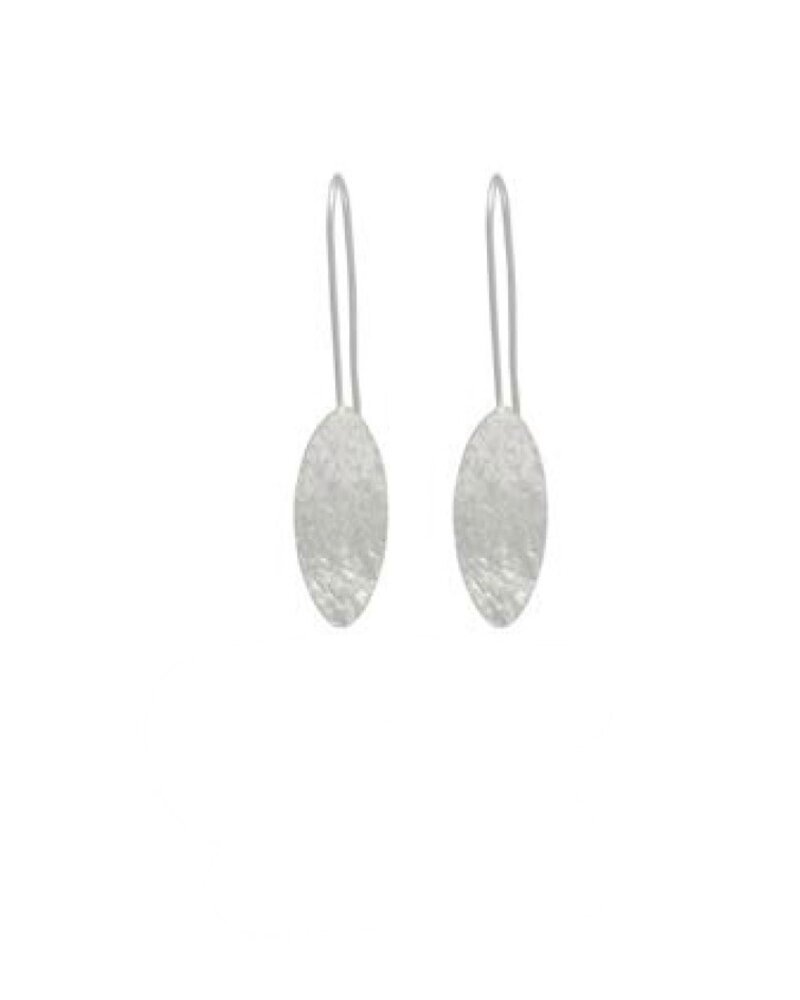 MERX Brushed Silver Dangle Earring