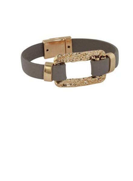 MERX Gold & Taupe Magnetic Bracelet