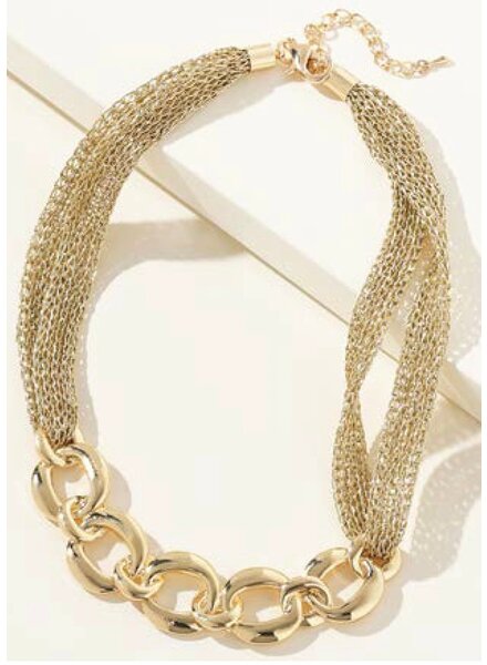MERX Gold Mesh & Chain Link Choker