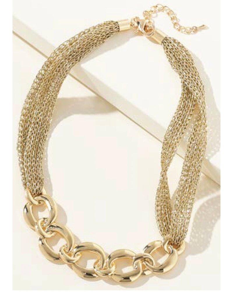 MERX Gold Mesh & Chain Link Choker