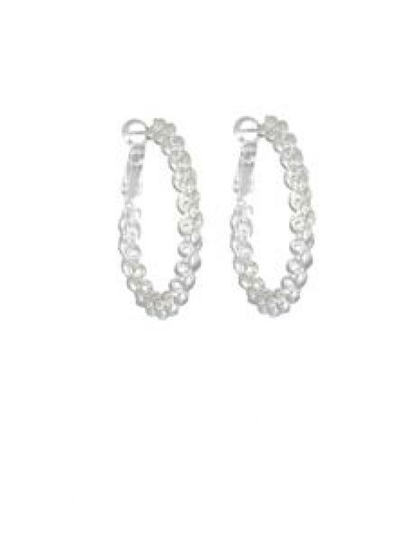 MERX Shiny Silver Hoop Earring