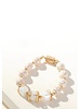 MERX Gold & White Opal Bead Magnetic Bracelet