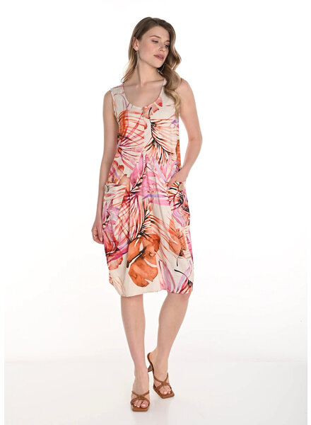 FRANK LYMAN DESIGNS Sleeveless Floral Print Dress