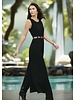 FRANK LYMAN DESIGNS Textured Top Jumpsuit W/Gold Belt