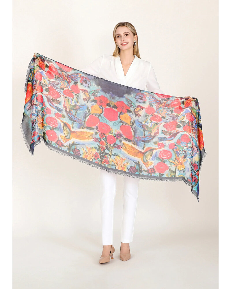 LOVE'S PURE LIGHT Loves Eye Is On The Hummingbird Skinny Silk/Modal NEW