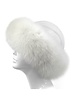 Fox Fur Trim Leather Hat