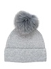 Sparkle Cuff Hat w/Fur Pom